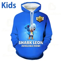 boys girls shooter game hoodies leon crow cartoonsweatshirt star hoodie for kids cartoon jacket streetwear outfit