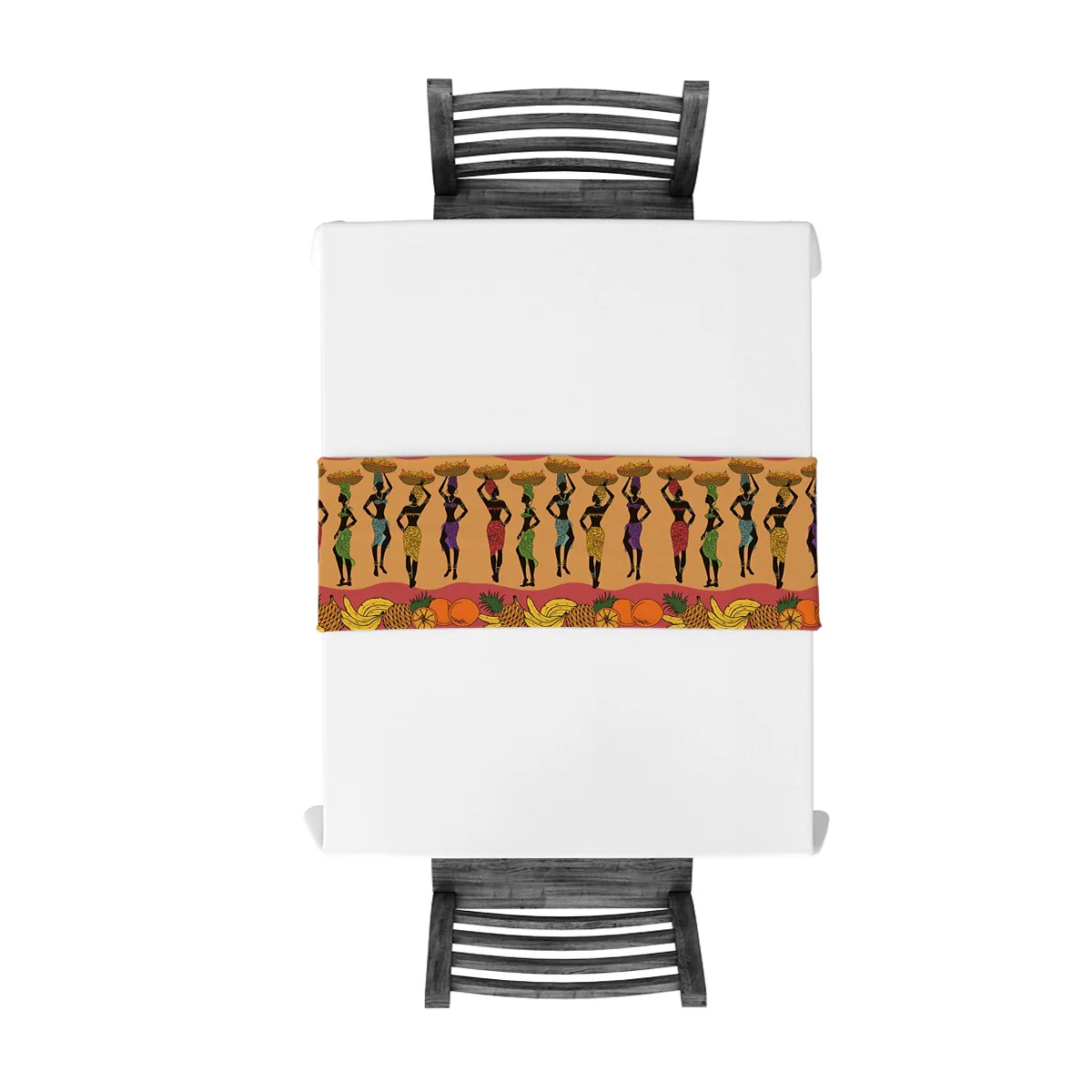 Скатерть для женщин Фруктовая корзина кухни в африканском стиле ужина праздника