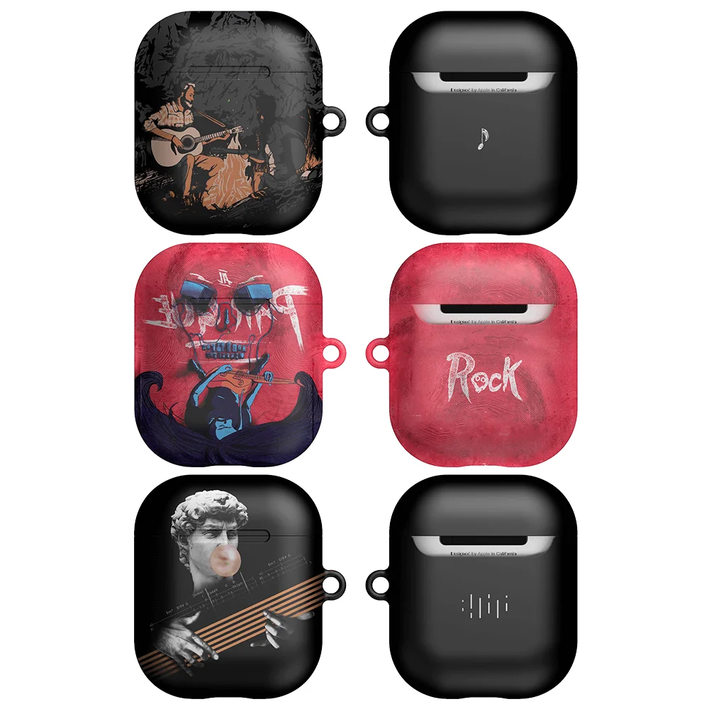 Чехол airpods для ПК Жесткий i12 pro 3D сублимационной гитары рок музыки хобби