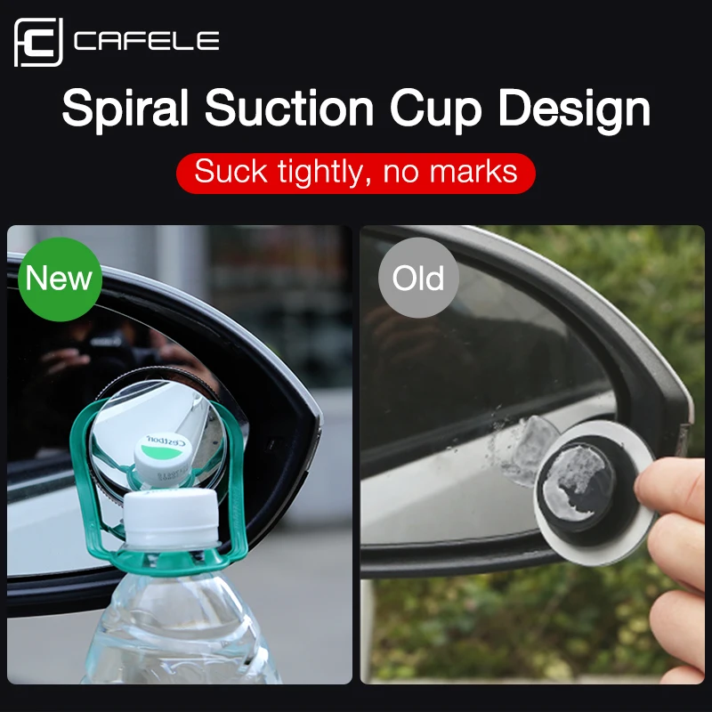 Cafele HD Car Rearview Mirror Convex Blind Spot Birror 360 Degree Extra Wide Angle Rearview Auxiliary Round Mirror Accessories