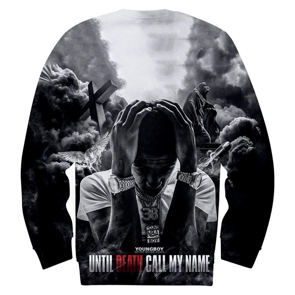 

Round Neck Sweatshirt Men/women Casual Harajuku O-neck Clothes New 2020 Rapper Youngboy Never Broke Again New Album 3D Print