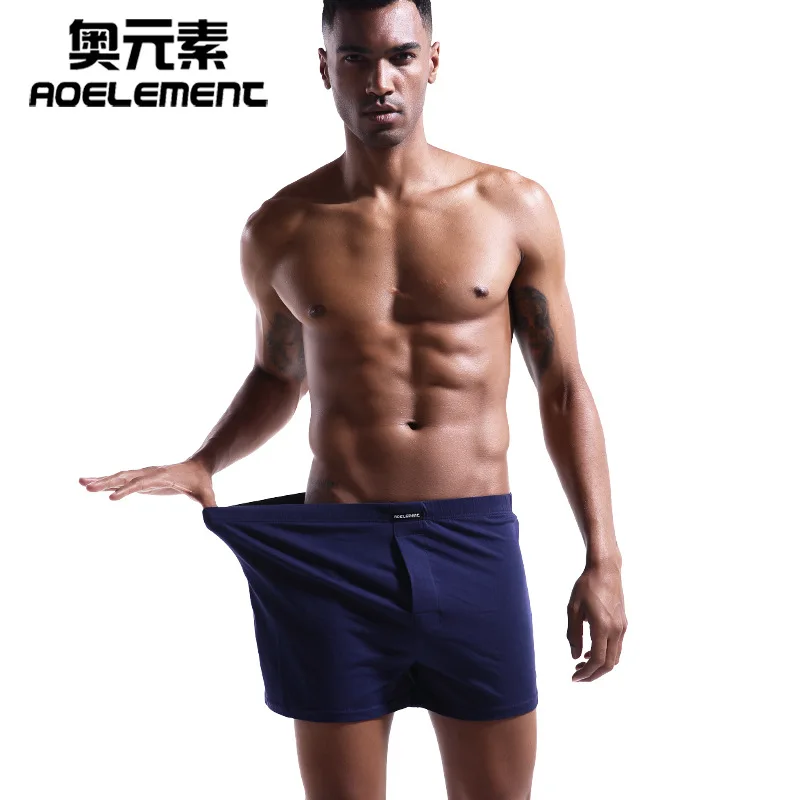 2pcs Lot Men's Soft Stretch Knit Boxer Comfortable Breathable Cotton Shorts Mens Underwear Boxers Men Long Panties Plus Size