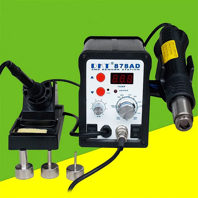 2-in-1 IC Soldering Station, Digital Display BGA Rework Solder Station Hot Air Gun + Electric Soldering Iron， Welding station