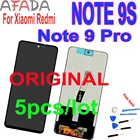 Оригинальный ЖК-дисплей 5 шт.лот 6,67 дюйма для Xiaomi Redmi Note 9 Pro, дисплей с сенсорным экраном и дигитайзером в сборе для Xiaomi Redmi Note 9s