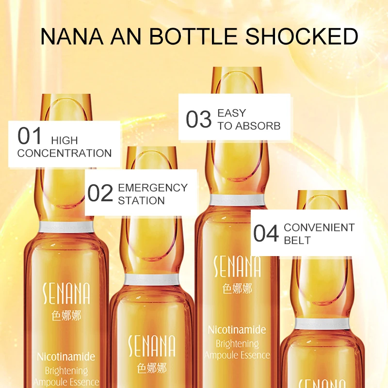 SENANA Niacinamide отбеливающая лицевая сыворотка ампула увлажняющая Антивозрастная