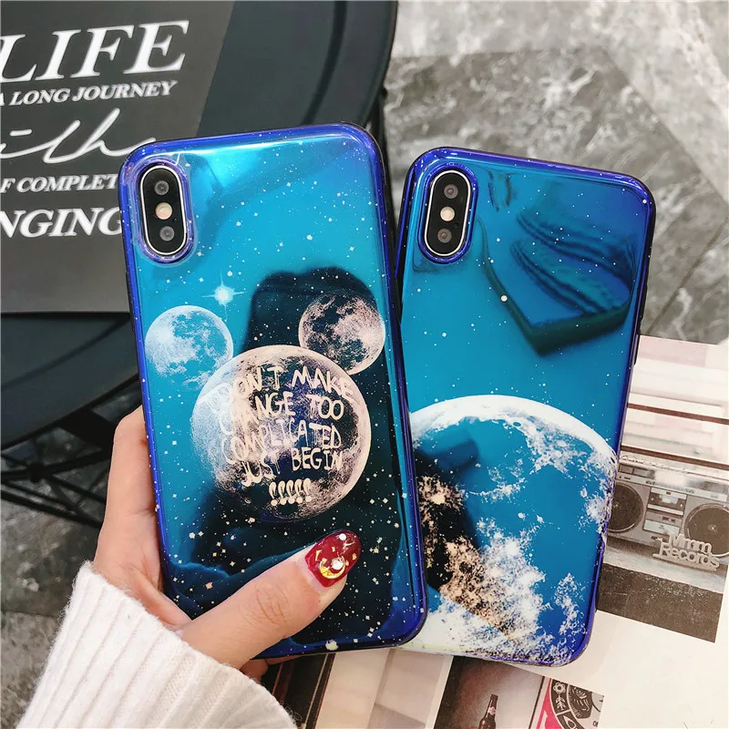 Чехол для телефона с синим излучением iPhone 11 Pro Max чехол 7 8 12 Plus X mini XR XS Вселенная