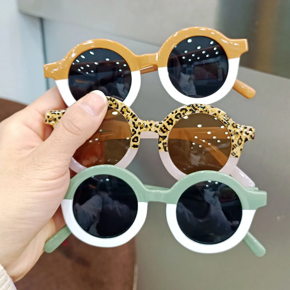 

Fashion Retro Round Frame Color Matching Kids Sunglasses Children Sunglasses Boys Girls Baby Outdoors Goggle Shades Eyewear