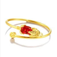 hi cuff women wedding pixiu bracelet 24k gold bangle party friend birthday gift fine jewelry valentines day