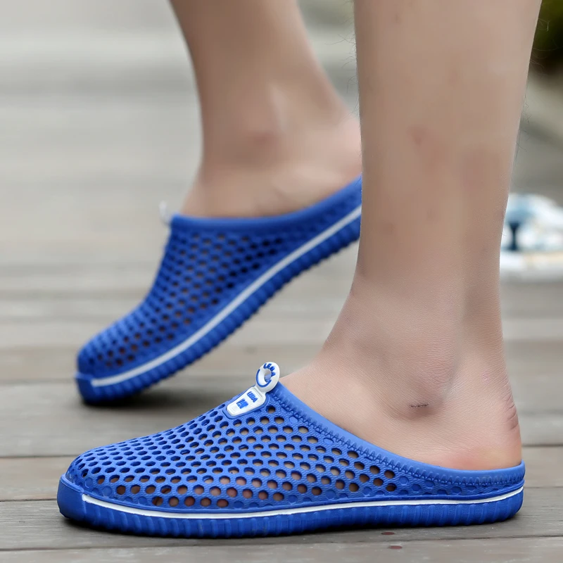 Мужская обувь пляжные повседневные мужские шлепанцы сандалии унисекс с вырезами