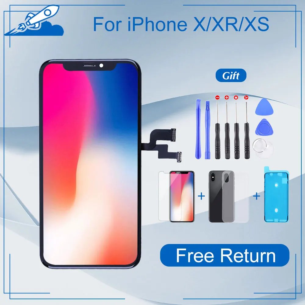 

Elekworld Grade For iphone X OLED XS MAX XR TFT With 3D Touch Digitizer Assembly 11 Pro Max LCD Screen Replacement Display