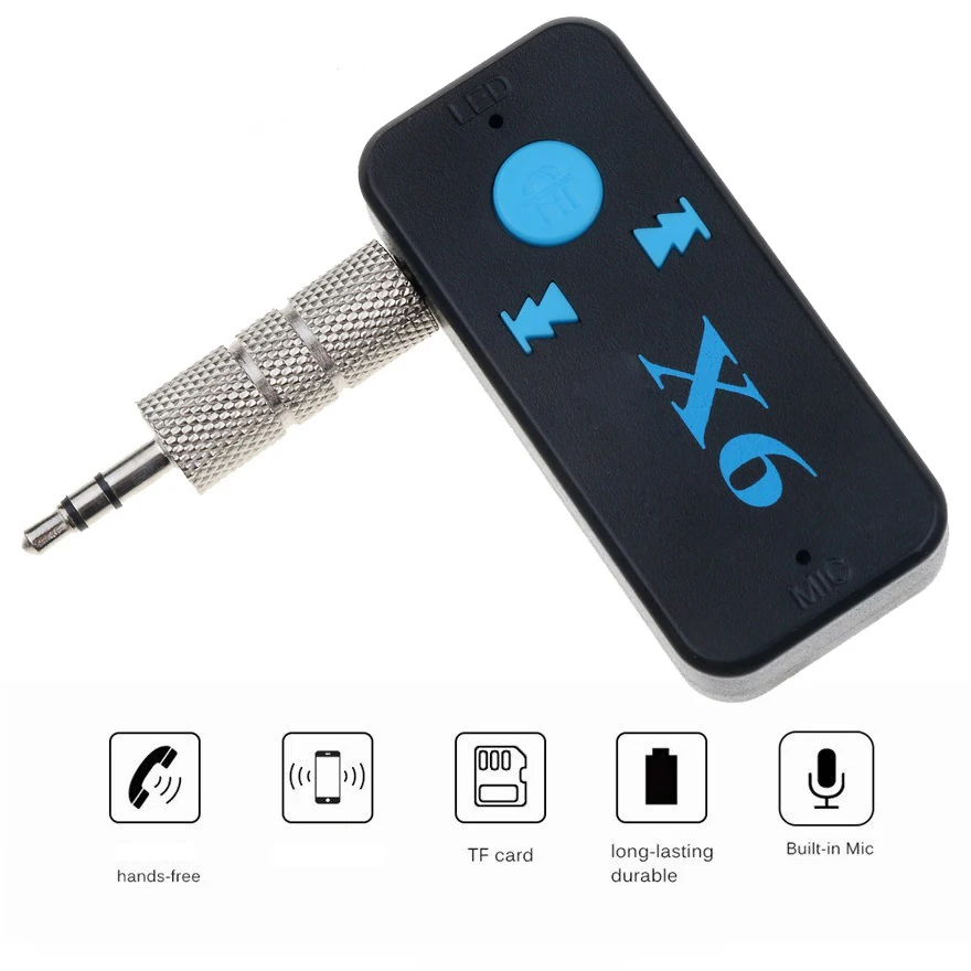 

Portable Bluetooth-compatible 5.0 Audio Receiver Mini 3.5mm HIFI AUX Stereo For TV PC Wireless Adapter For Car Speaker Headphone