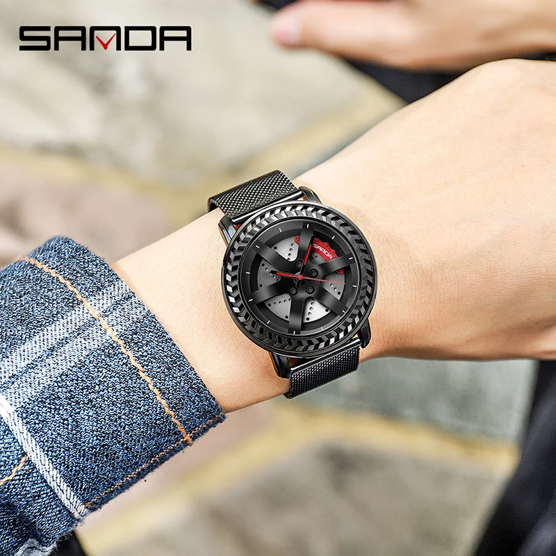 

SANDA Men Watches Top Brand Luxury Quartz Clock Fashion Creativity Dial Men's Sport Watches Casual Waterproof Wristwatch Male