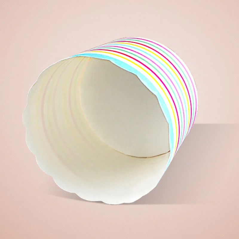 50 шт красочные кольца Rianbow дизайн бумажные чашки для кексов выпечки жиростойкие