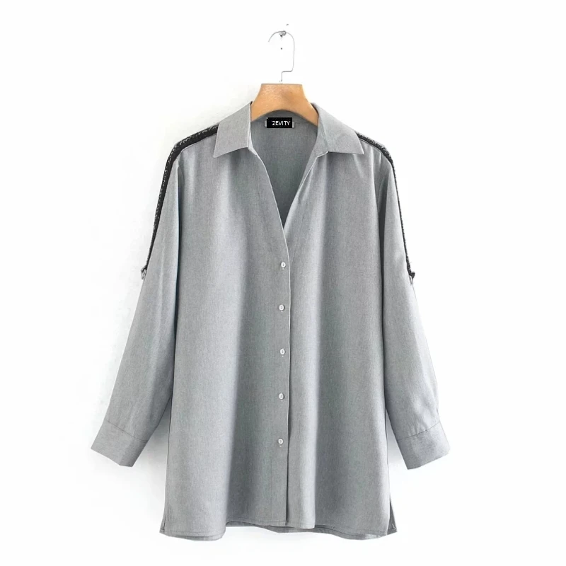 Новинка Женская винтажная блузка с лентами Лоскутная Повседневная Блузка