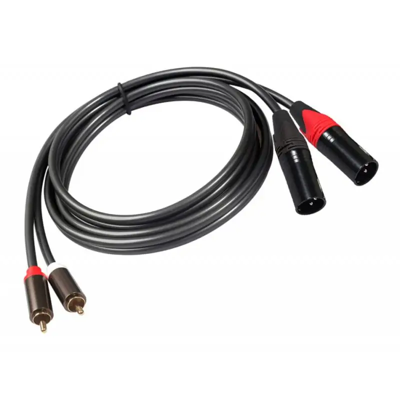 1 упаковка 2 разъема RCA к XLR Штекерный Кабельный разъем 5 м для усилителя звукового