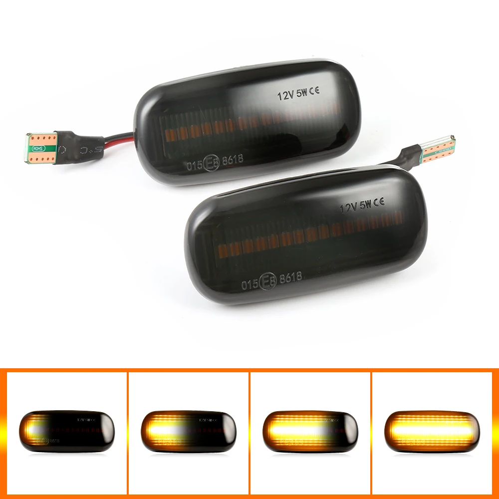 2 шт. динамичные плавные Светодиодный Боковой габаритный фонарь сигнала
