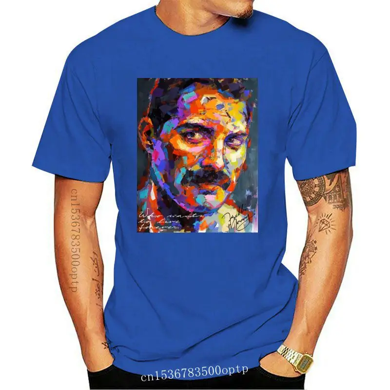 

Футболка Freddie Mercury The Queen Мужская, круглый вырез, хлопок, короткий рукав, топ в стиле хип-хоп, забавная рубашка