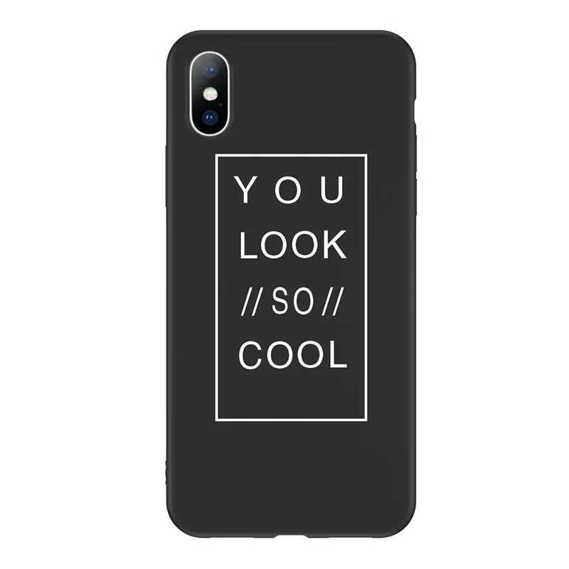 AC2630 Чехол Ottwn для iPhone 6, 7, 8 Plus, X, XR, XS, Max, простой чехол с буквенным принтом, для iPhone 11 Pro, чехол, Мягкая силиконовая задняя крышка, чехол для телефона - Цвет: AC2630