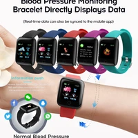 reloj 116plus waterproof smart watch 2020 smartwatch men heart rate women sport wristwatch for all smartphone watch fit kids