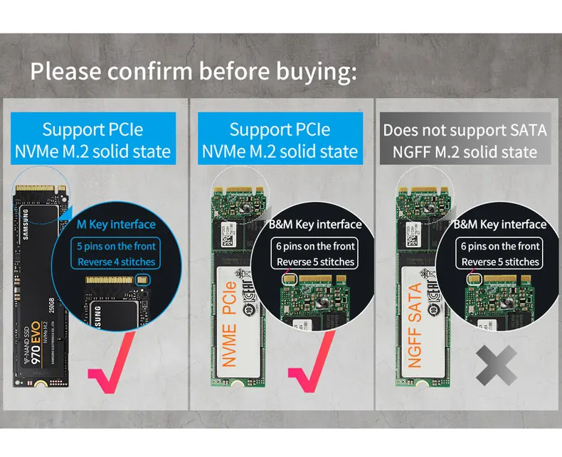 PCIE M.2 NVME USB SSD корпус M ключ Тип C USB 3,1 2240/2280 SSD чехол алюминиевый 10 Гбит/с внешний корпус жесткий диск внешний