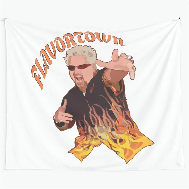 

Гобелен парень Fieri Flavortown, настенное украшение для спальни, гостиной, колледжа, общежития, вечевечерние НКИ, декорация для дома