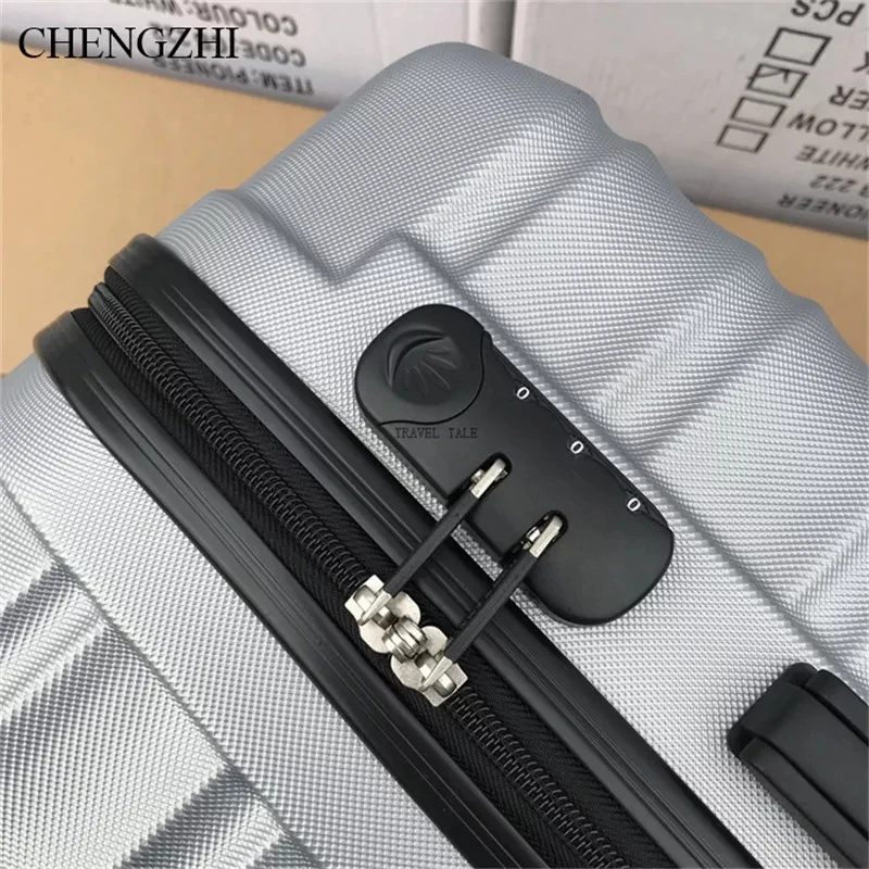 CHENGZHI 20"24"28" inch men business ABS rolling luggage set trolley travel suitcase spinner on wheels