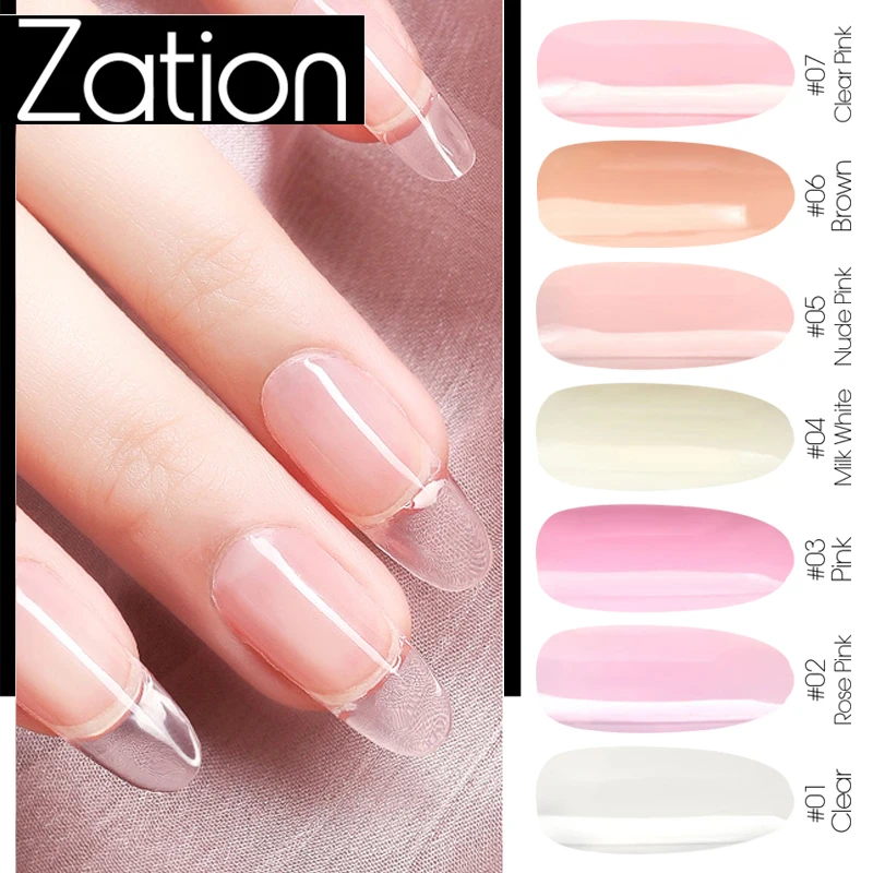 Типсы Zation для ногтей из стекловолокна и твердого желе быстрое наращивание камедь