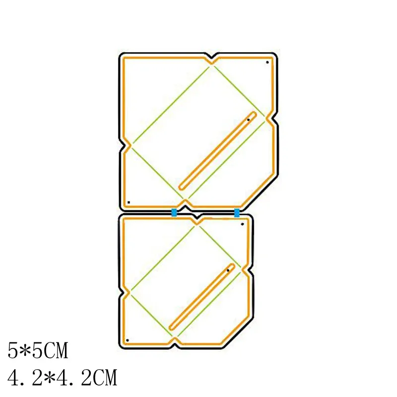 Металлические Вырубные штампы для конвертов трафареты складных вырубные