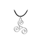 Ювелирные изделия с мотивом фильма, подростковое ожерелье с подвеской в стиле трикельона волка, золотистого и серебристого цвета, круглые подвески, подарки для женщин