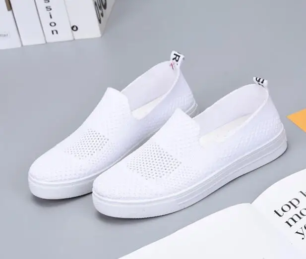 2020 Новая летняя дышащая майка с длинным рукавом женская обувь на плоской подошве