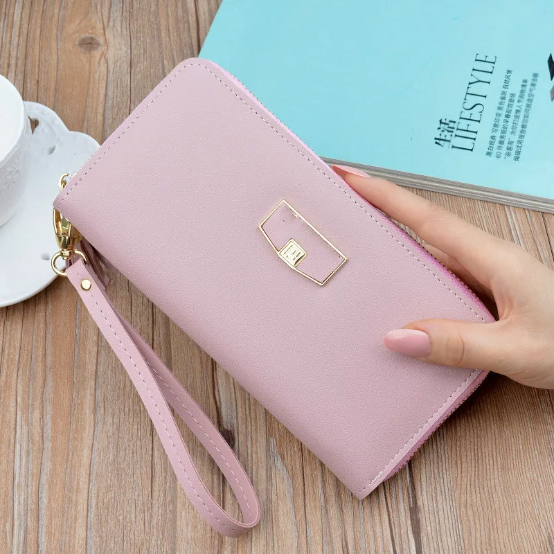 Pink Женские кошельки с кисточками, длинный клатч, кошелек, большая вместительность, кошельки, Женский кошелек, женские кошельки, телефон, Карманный держатель для карт, Cartera Mujer - Цвет: Pink