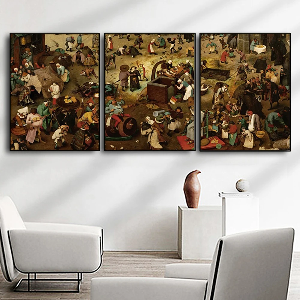 Pieter Bruegel the Elder Wall Picture Poster Print Canvas Painting Calligraphy Decor for Living Room Home Frameless | Дом и сад