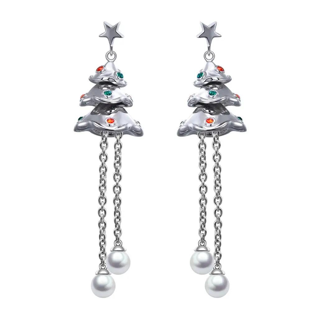 

GW Swarovsk Crystals Pearl With Crystal Diamond 24PC Earrings For Women Earings Fine Jewelry 2020 /Pendientes