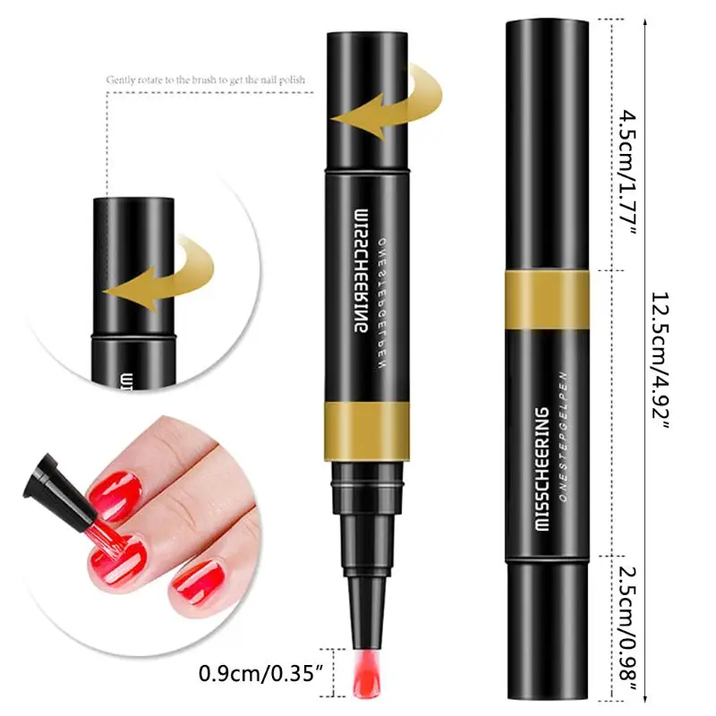 3 в 1 ручка для лака ногтей Гелевый лак на один шаг не нужна верхняя основа