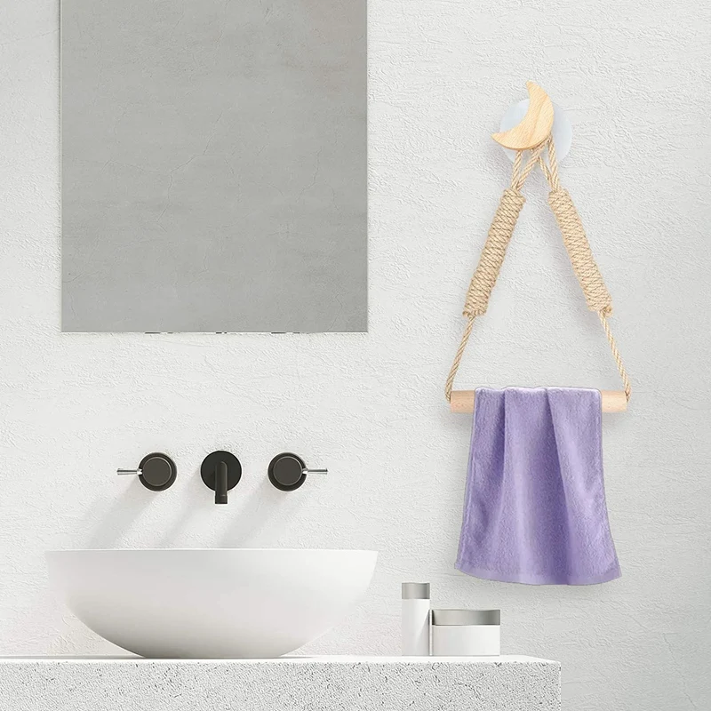 

Toilet Paper Holder Without Drilling, Toilet Paper Holder, Towel Holder for Bathroom Accessories (Moon)