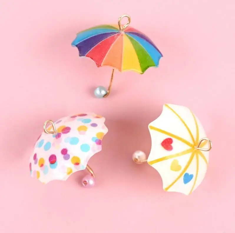 5 шт. зонтик шармы из полимера в форме ягодок Милая подвеска серьги модного