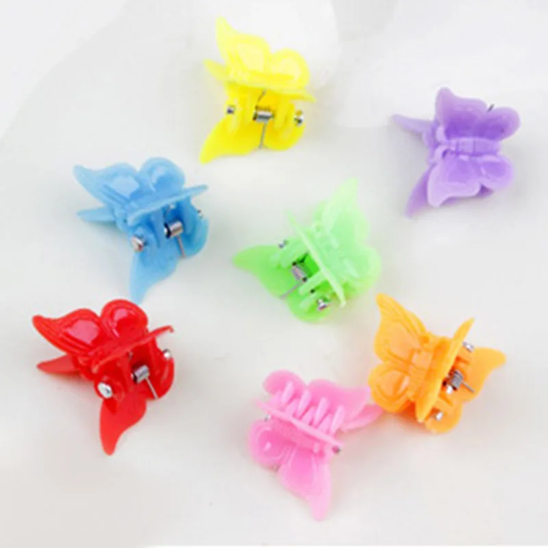 

100PCS/set Butterfly Hair Clips Claw Barrettes Mixed Color Mini Clamps Jaw Hairpin Headdress Hair Styling Accessories Tool