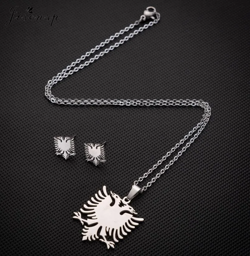 Ювелирный Комплект из колье и серёг с кулоном |