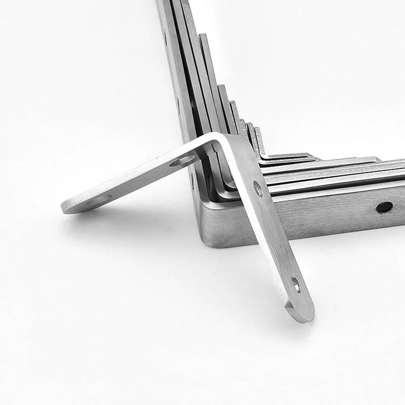 1 шт. угловая скобка кронштейны из нержавеющей стали 90 Угловой зажим для стыков Полка Поддержка для мебели шкаф экраны стены, с винтами