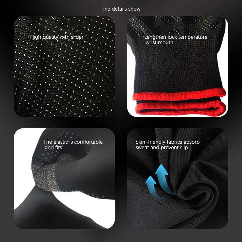 

Mobile Game Contact Screen Silver Fiber Gloves Waterproof and Sweat Proof Contact Screen Thin and Light Gloves