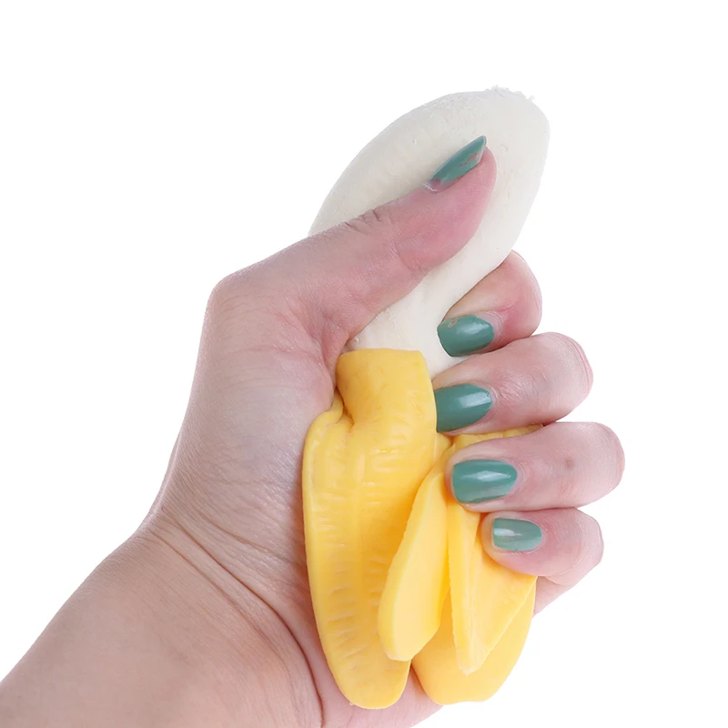 

Elastic Simulation Banana Slow Rising Squeeze Toy Healing Fun Stress Reliever Antistress Toy For Baby Kids 17cm