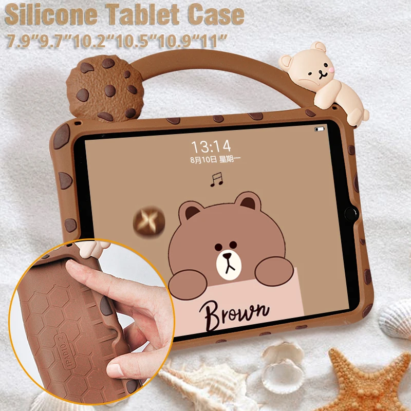 

Cute Cartoon Cover for IPad 10.2 2019 2020 Case for 10.2 inch 7th 8th Gen A2270 A2428 A2429 A2430 Silicon PC Stand Handle Funda