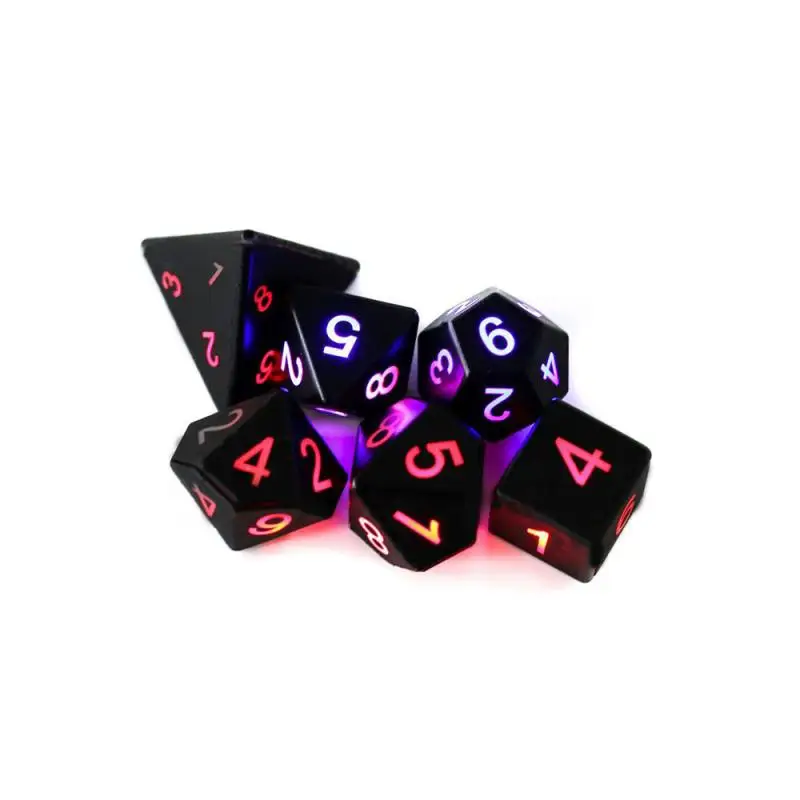 7Pcs Electronic Dice Party Vibration Luminous Set Mix KTV Bar Polyhedral Table Game Rpg Dnd Board Hot | Спорт и развлечения