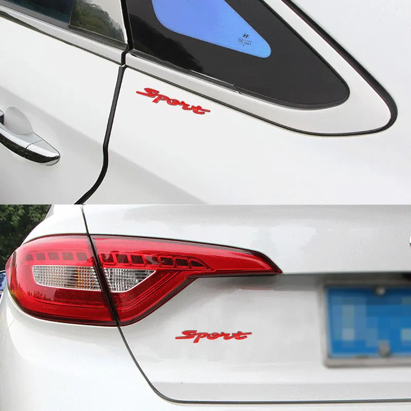 

1Pcs 3D Metal Sport Car Side Fender Rear Trunk Emblem Badge Sticker Decals for Universal Cars Moto Bike Decorative Accessories