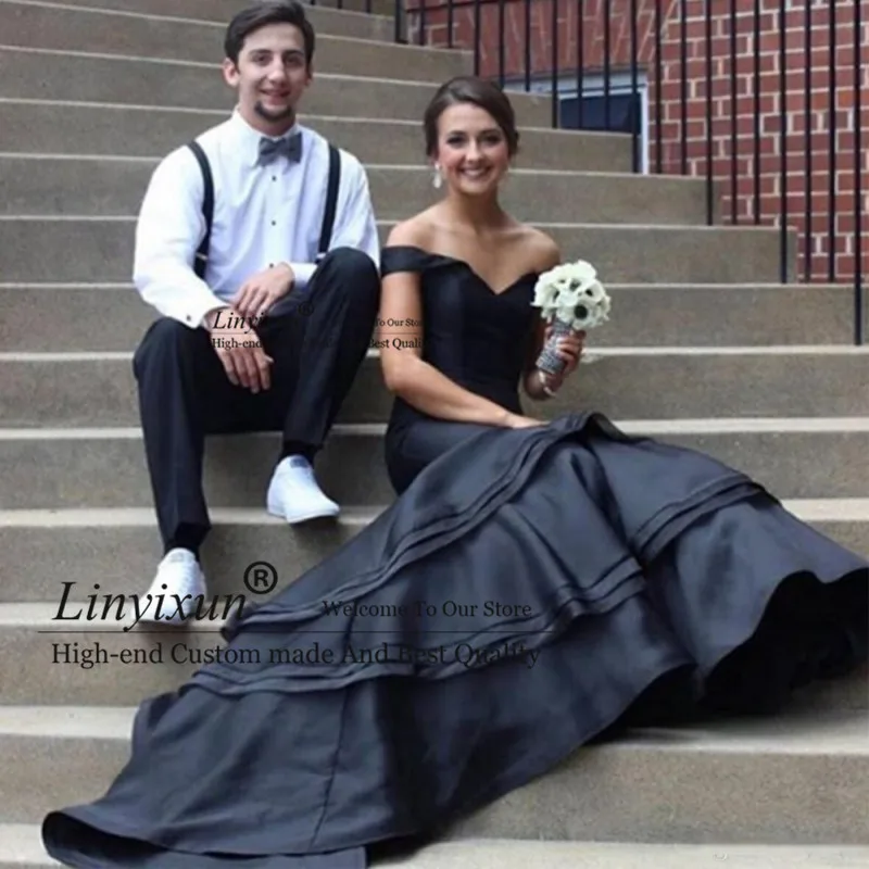 

Elegant Royal Blue Mermaid Prom Dresses Dubai Off The Shoulders Formal Evening Dress Backless Tiers Ruffles Reception Dress