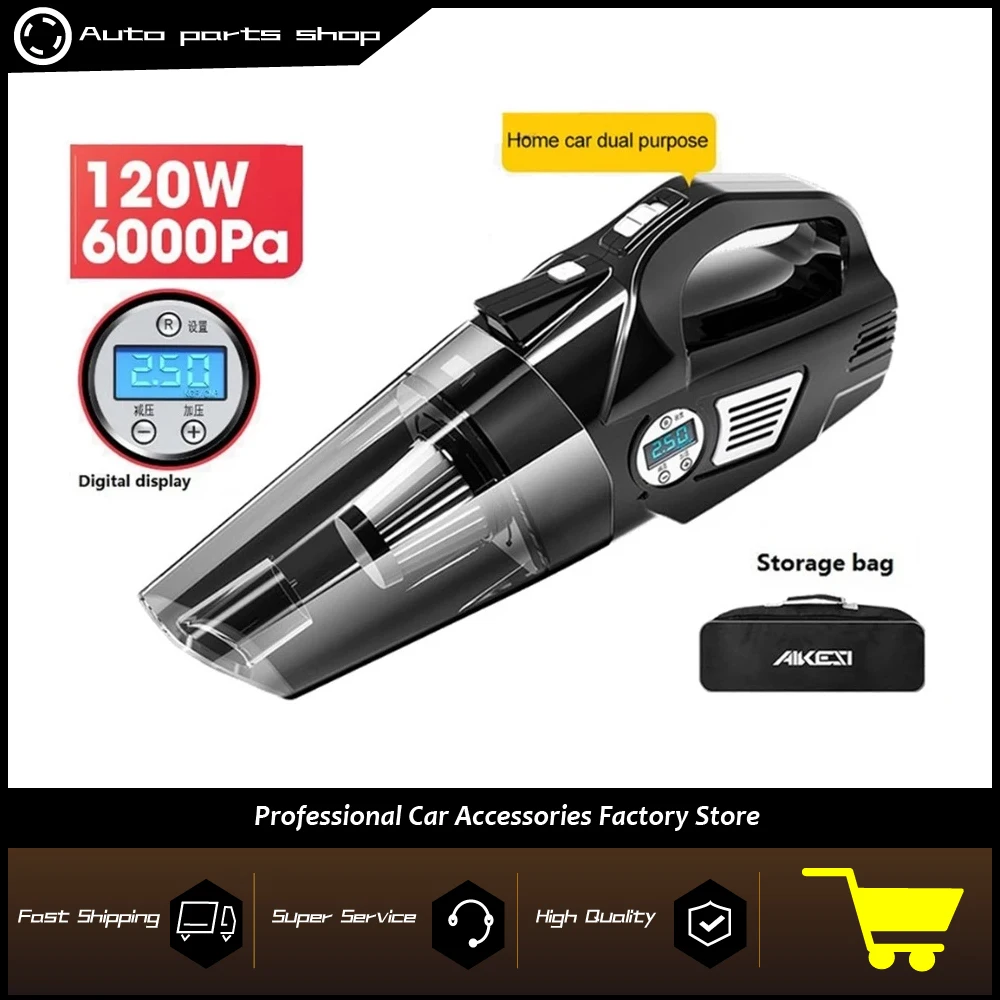 

Многофункциональный Автомобильный Пылесос Насос для накачивания шин воздушный компрессор насос 6k Pa 12 в 120 Вт ручные беспроводные Пылесосы для автомобиля мотоцикла