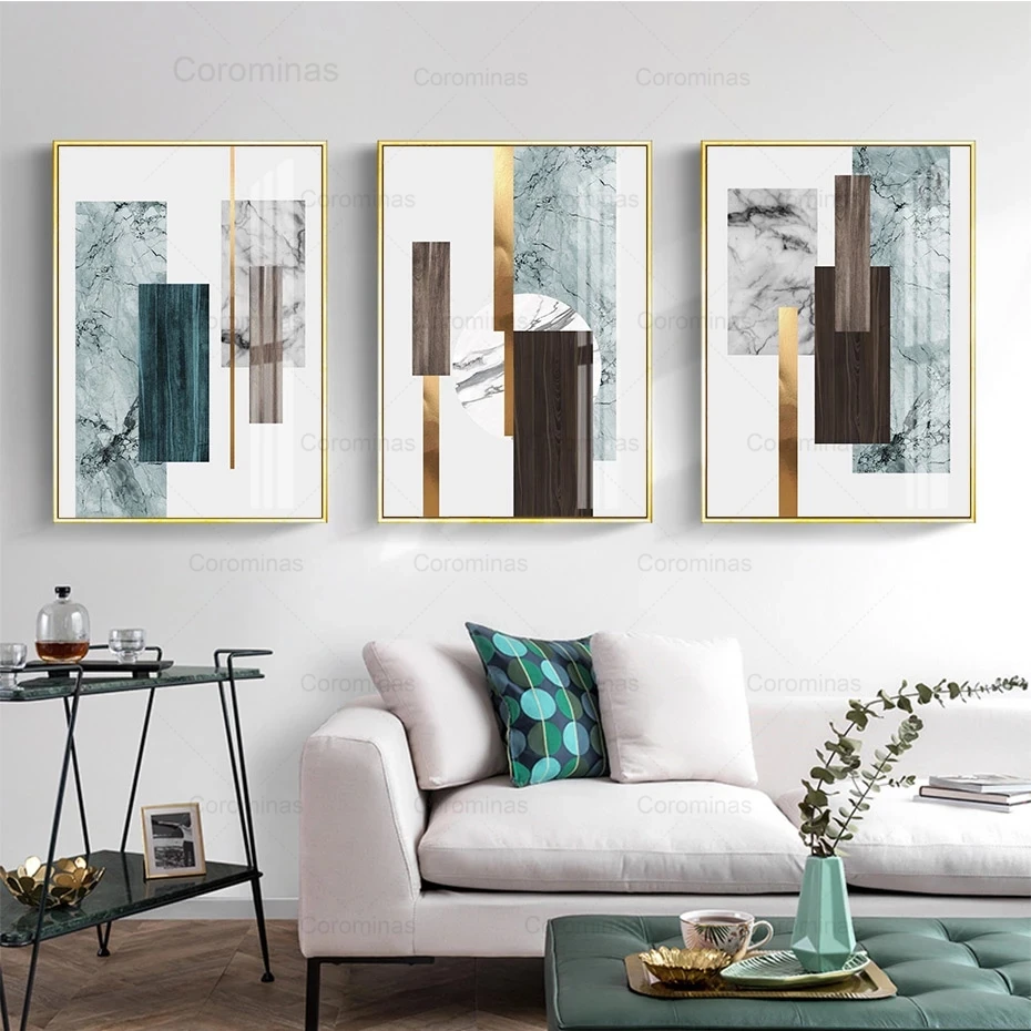 

Modern Abstract Geometric Poster Marble Texture Minimalist Canvas Painting Wall Art Posters and Prints Picture Living Room Decor