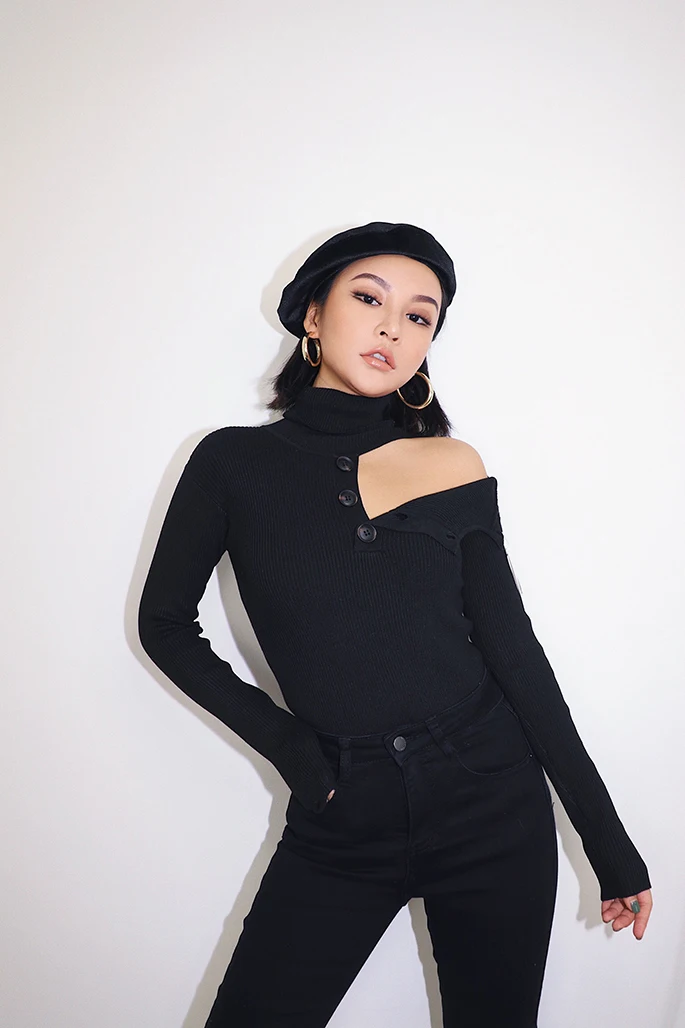 2019 new fashion casual women's clothing Sweater Women's Autumn Sleeve Slim Sexy High Collar Long | Женская одежда