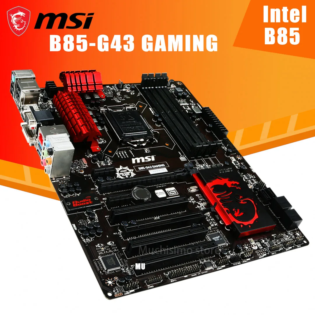 msi b85 g43 gaming motherboard lga 1150 ddr3 32gb intelpci e 3 0 sata iii sata ii usb 3 0 desktop used free global shipping
