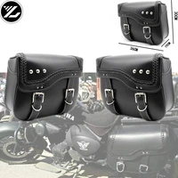 motorcycle bag for sportster xl 883 1200 motor saddle bags pu leather motorbike side tool luggage bag for harley kawasaki yamaha